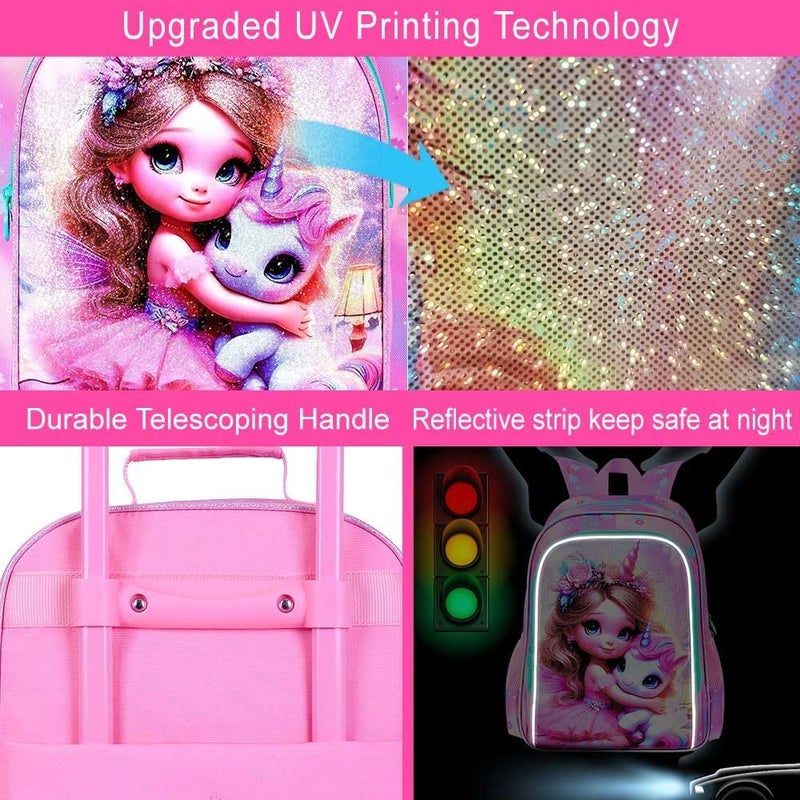 GXTVO Kids Suitcase with Wheels for Girls and Boys, Rolling Carry on Luggage for Toddler Children - Image 2